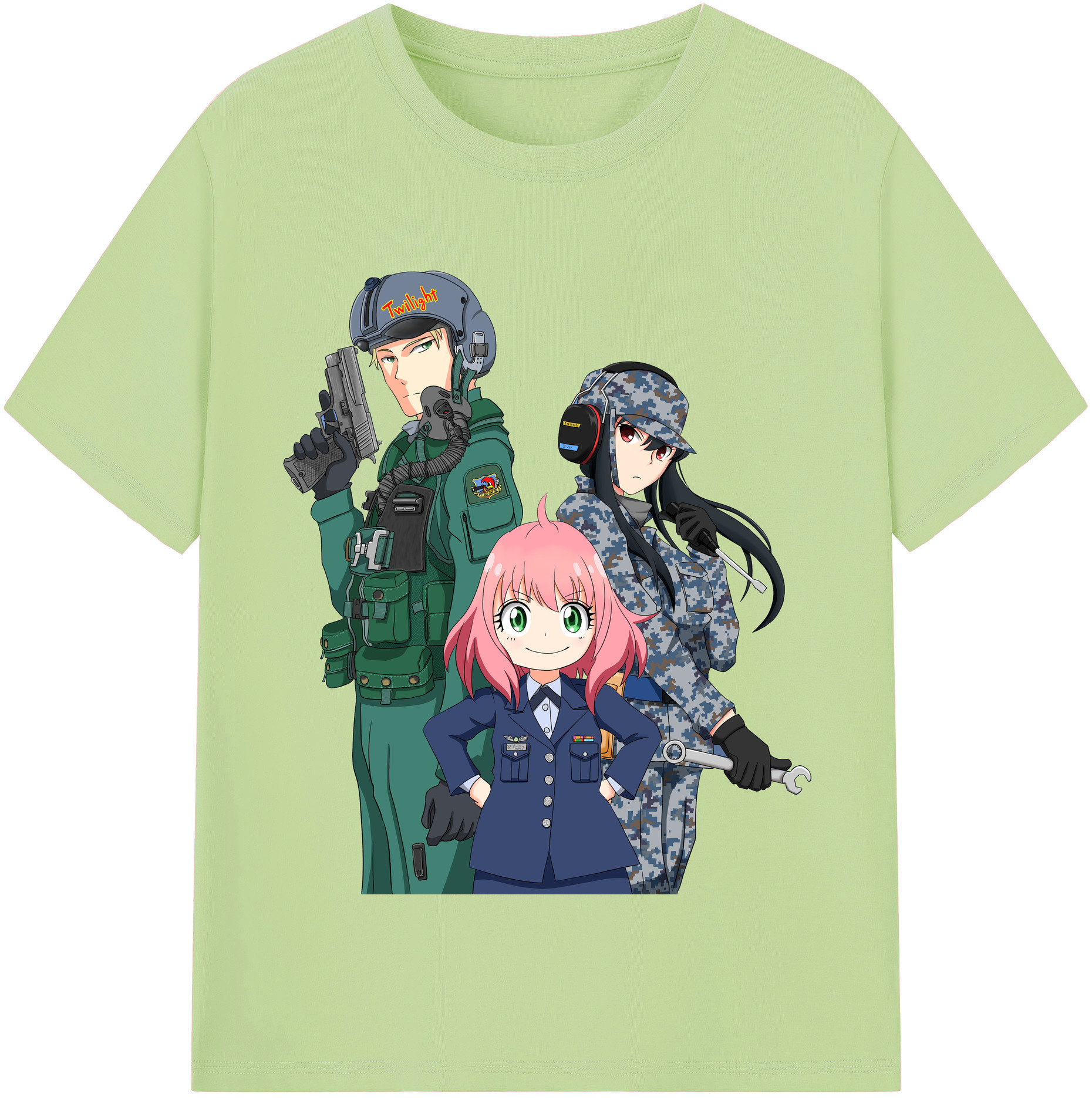 （画像用） SPY×FAMILY间谍家家酒 綿100％半袖Tシャツ（フロントプリント）